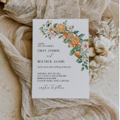 Invitations de mariage à thème agrumes modernes mo