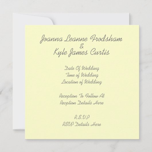 Invitations de mariage à thème des années 1920 (Dos)