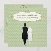 Invitations de mariage à thème des années 1920 (Devant / Derrière)