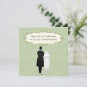 Invitations de mariage à thème des années 1920 (Debout devant)