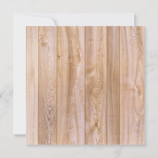 Invitations de mariage à thème marron bois rustiqu (Dos)