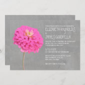 Invitations de mariage à Zinnias (Devant / Derrière)