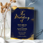 Invitations de mariage Abstraites | Bleu bleu mari
