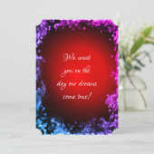 Invitations de mariage Abstraites multicolores aud (Debout devant)