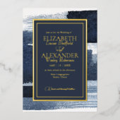 Invitations de mariage Abstraites | Photo Blue Gil (Recto)