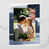 Invitations de mariage Abstraites | Photo Blue Gil (Verso)