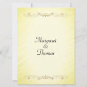 Invitations de mariage Accent Coeurs Jaunes (Dos)