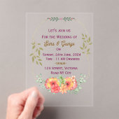 Invitations de mariage acrylique (In situ (ordinateur de poche))