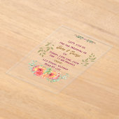 Invitations de mariage acrylique (Poser)