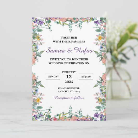 Invitations de mariage acrylique (Debout devant)