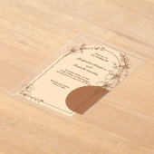 Invitations de mariage acrylique Brown personnalis (Poser)