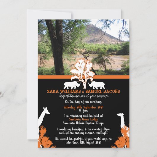 Invitations de mariage africaines (Devant)