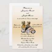 Invitations de mariage amoureux pour moto (Devant / Derrière)