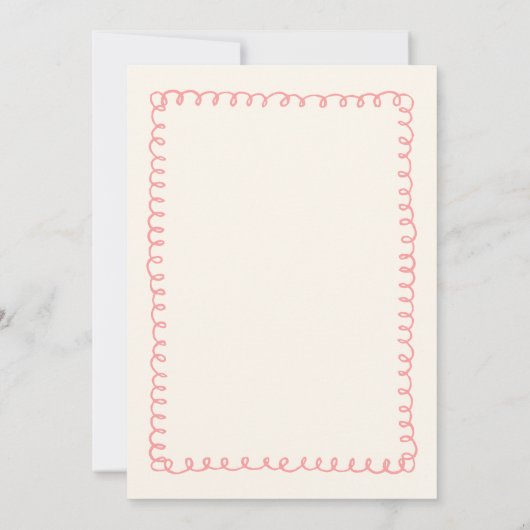 Invitations de mariage amusant rose et vert (Dos)