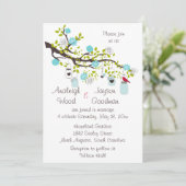 Invitations de mariage Aqua Bliss (Debout devant)