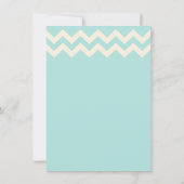 Invitations de mariage Aqual Blue et Ivory Chevron (Dos)
