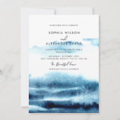 Invitations de mariage aquarelle moderne. (Devant)