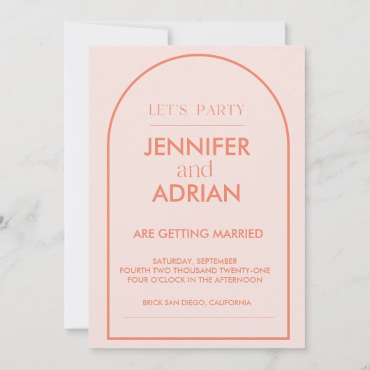 Invitations de mariage Arch (Dos)