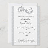 Invitations de mariage Argent (Devant)