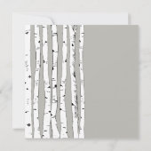 Invitations de mariage Argent Cloud Birch Tree (Dos)