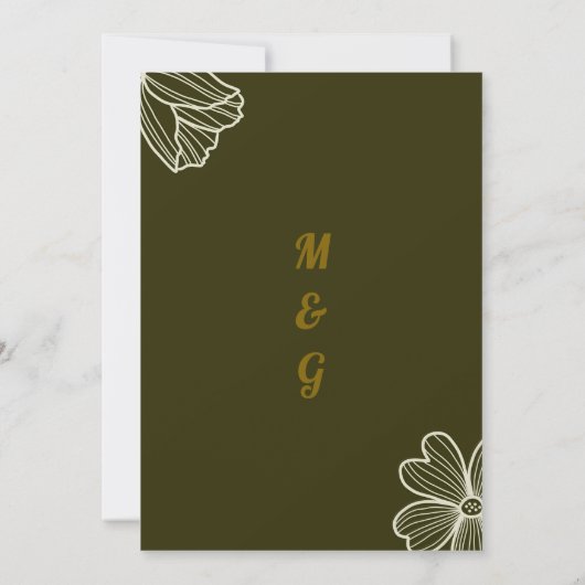 Invitations de mariage Art (Dos)