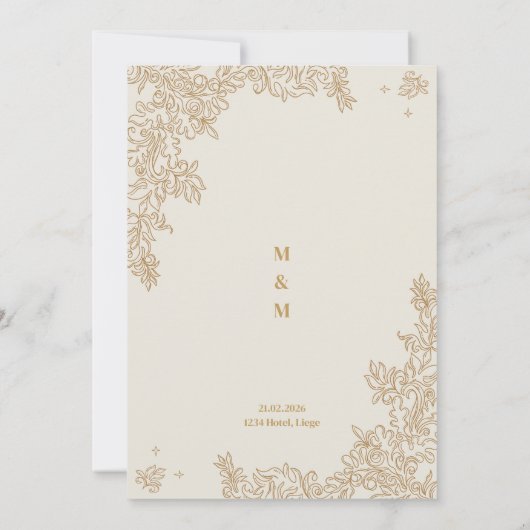 Invitations de mariage Art (Dos)