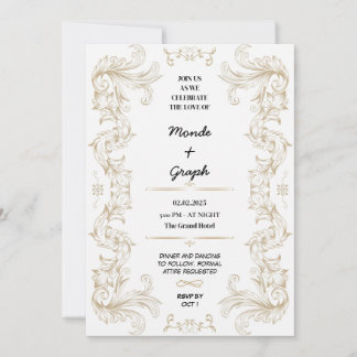 Invitations de mariage Art