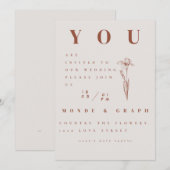 Invitations de mariage Art (Devant / Derrière)