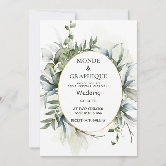 Invitations de mariage Art (Devant)