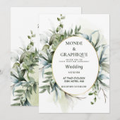 Invitations de mariage Art (Devant / Derrière)