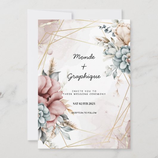 Invitations de mariage Art (Devant)