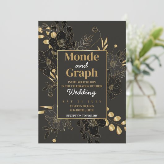 Invitations de mariage Art (Debout devant)