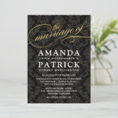 Invitations de mariage Art Déco pour les Damas noi (Debout devant)