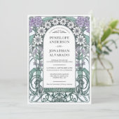 Invitations de mariage Art Nouveau colorées (Set # (Debout devant)