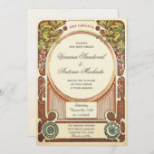 Invitations de mariage Art Nouveau Vintage I (Devant / Derrière)