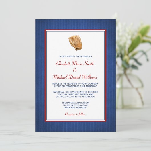 Invitations de mariage au baseball (Debout devant)