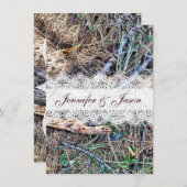 Invitations de mariage au Camouflage rustique (Devant / Derrière)