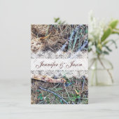 Invitations de mariage au Camouflage rustique (Debout devant)