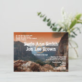 Invitations de mariage au canyon de Sion Sud-Ouest (Debout devant)