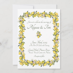 Invitations de mariage au citron