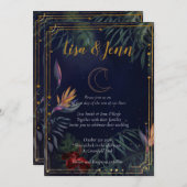 Invitations de mariage au clair de lune tropicale (Devant / Derrière)