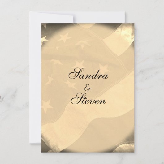 Invitations de mariage au drapeau américain (Dos)