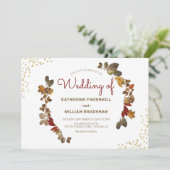 Invitations de mariage automnales modernes (Debout devant)