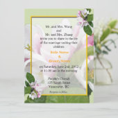 Invitations de mariage aux fleurs d'Apple (Debout devant)