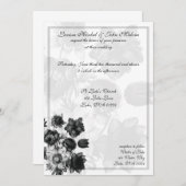 Invitations de mariage aux fleurs élégantes (Devant / Derrière)