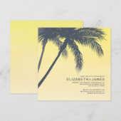 Invitations de mariage aux palmiers (Devant / Derrière)