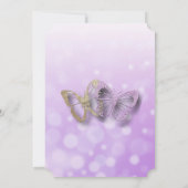 Invitations de mariage aux papillons pourpres (Dos)
