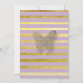 Invitations de mariage aux papillons violets et do (Dos)