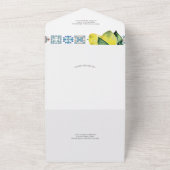 Invitations de mariage avec carte RSVP Carreau Ama (Dehors)