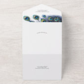 Invitations de mariage avec carte RSVP Peacock (Dehors)